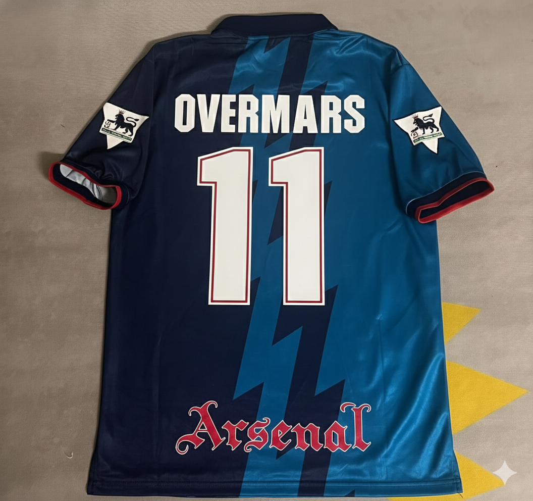 Arsenal Retro 1998 Season Retro Jersey – Marc Overmars – Back View