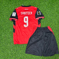 Austria 2026 World Cup Kids New Season Football Jersey – Marcel Sabitzer #9 – Back View