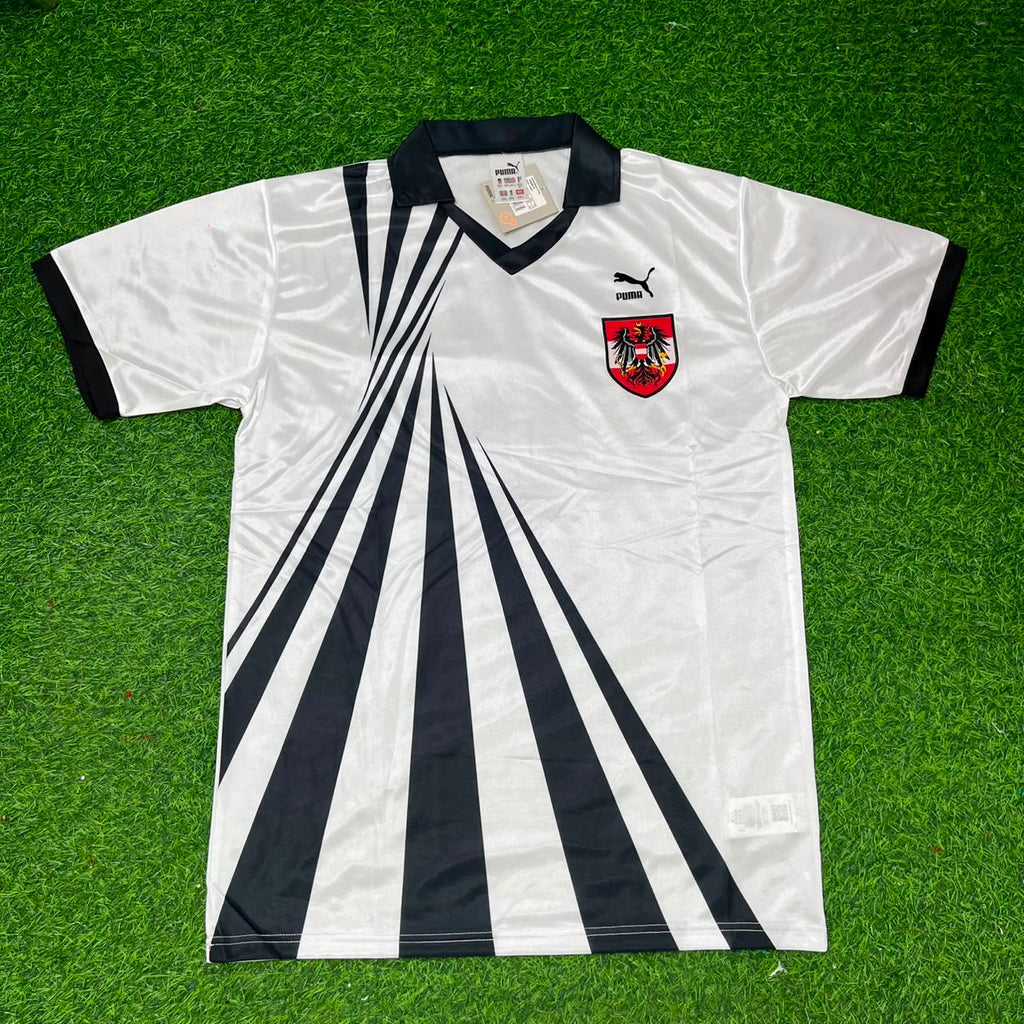 Austria White Retro Football Jersey – Marcel Sabitzer – Front View