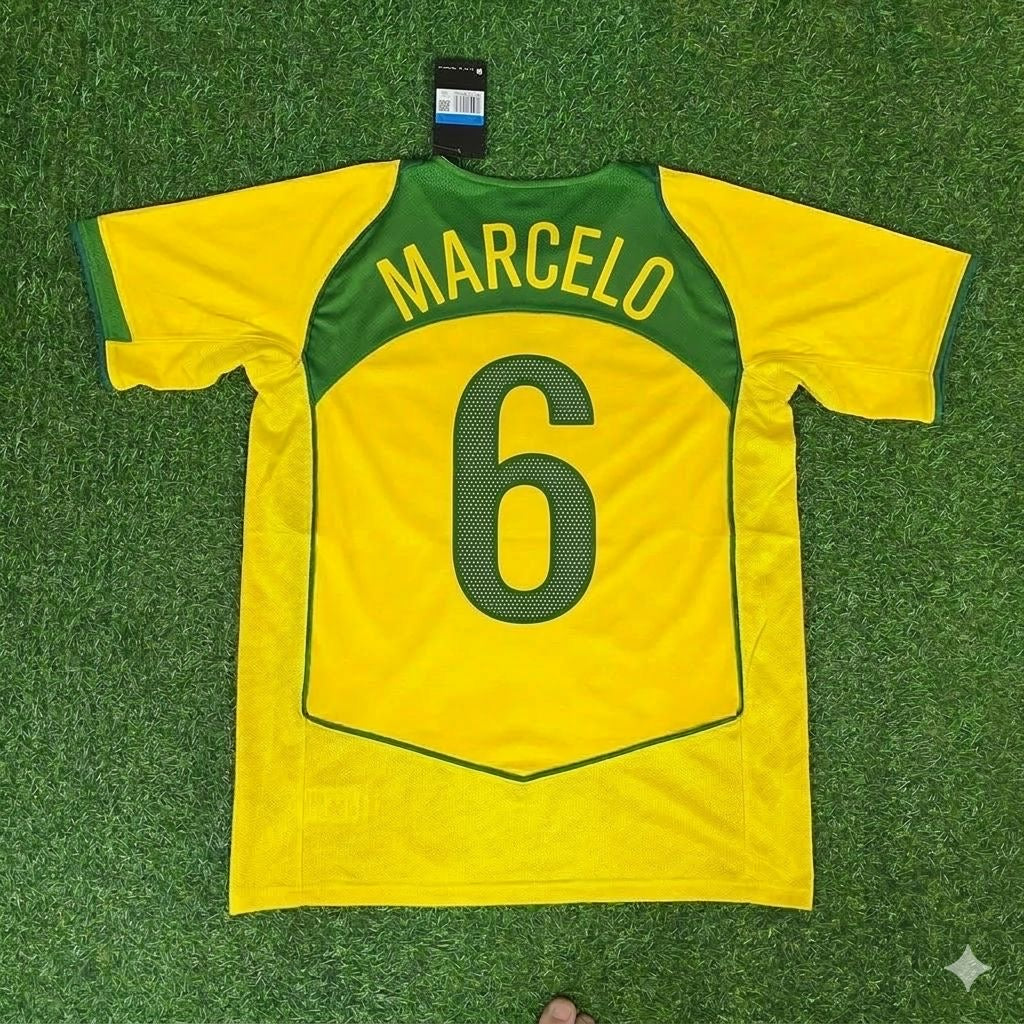 Marcelo 6 Brazil Retro Football Jersey – Back View