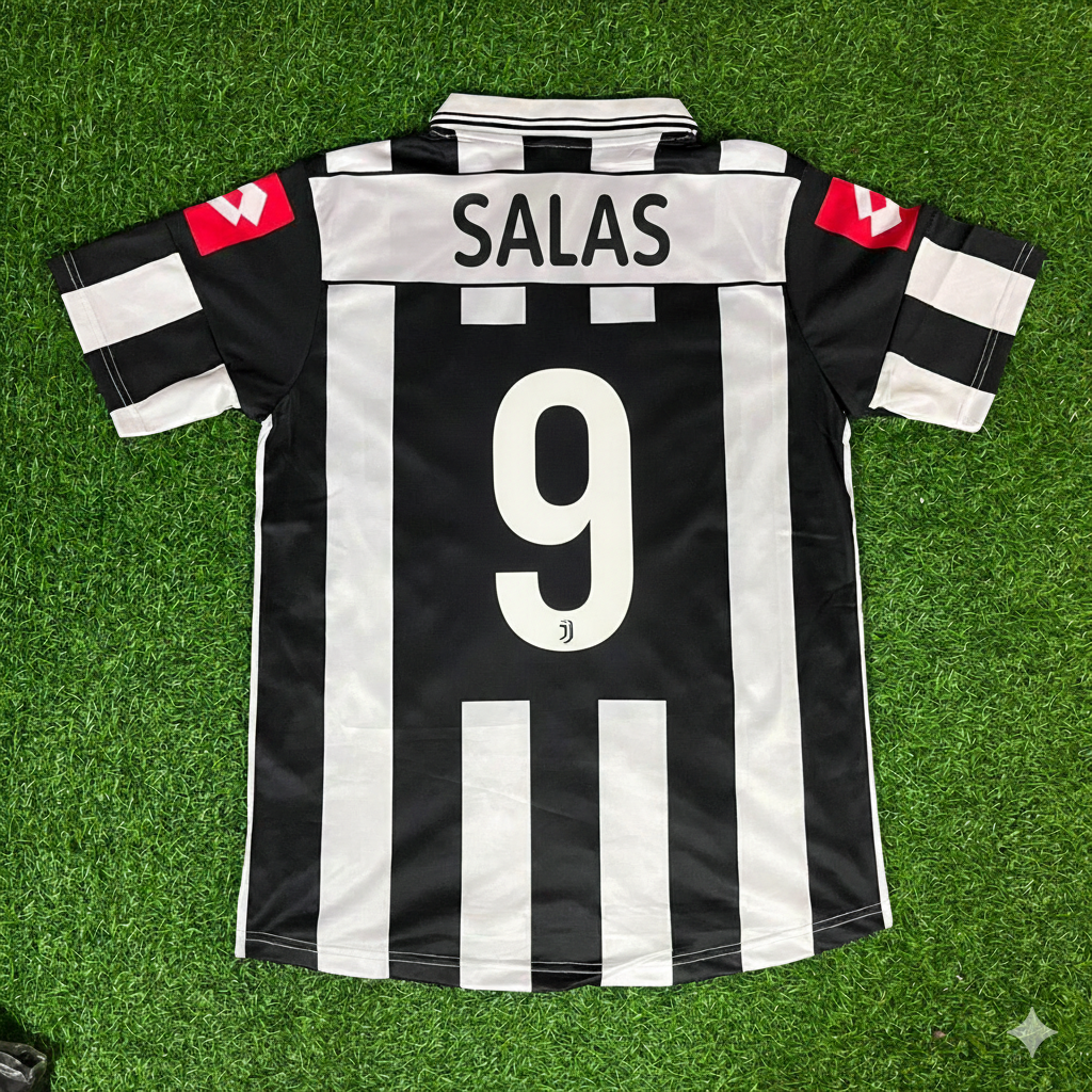 2001 Marcelo Salas Juventus 2002 Season Retro Football Jersey – Back View