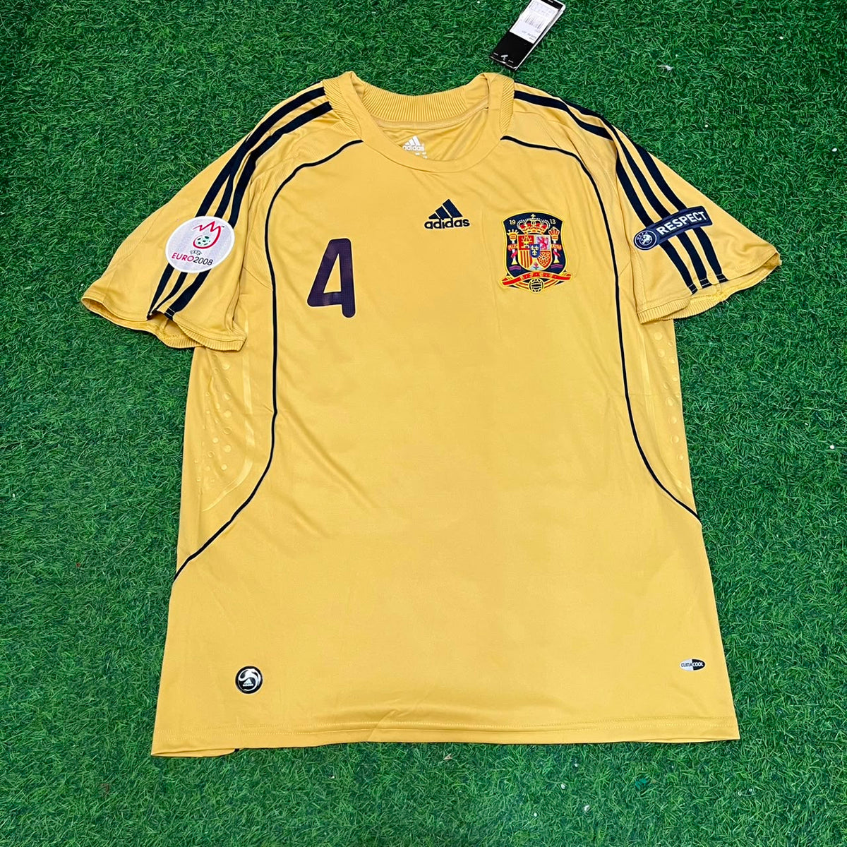 2008 Spain EURO Carlos Marchena 4- Retro Football Jersey – Front View