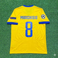 2017/18 Claudio Marchisio Juventus Yellow Retro Football Jersey – Back View