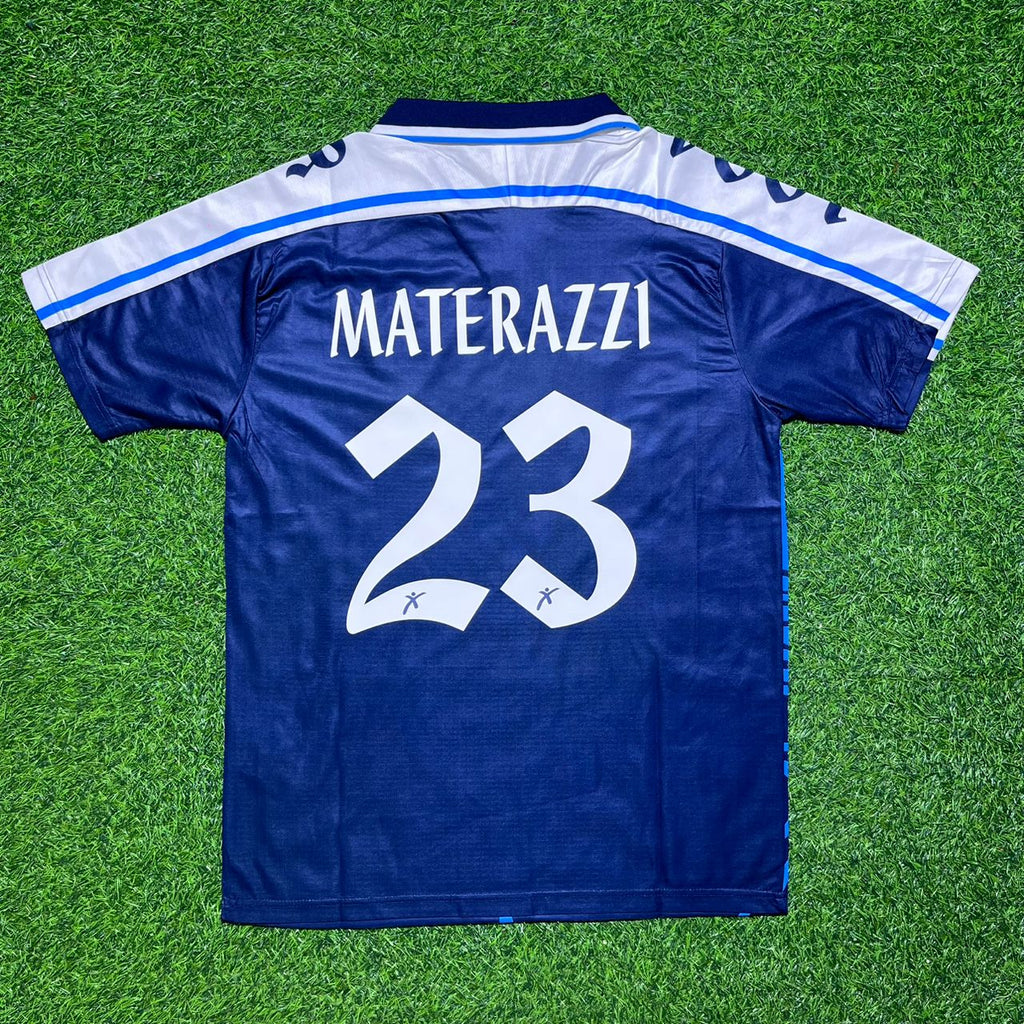 1994/95 Marco Materazzi Perugia Retro Blue Football Jersey – Back View