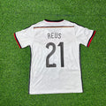 2014 Germany World Cup Marco Reus - Deutschland White Retro Football Jersey – Back View