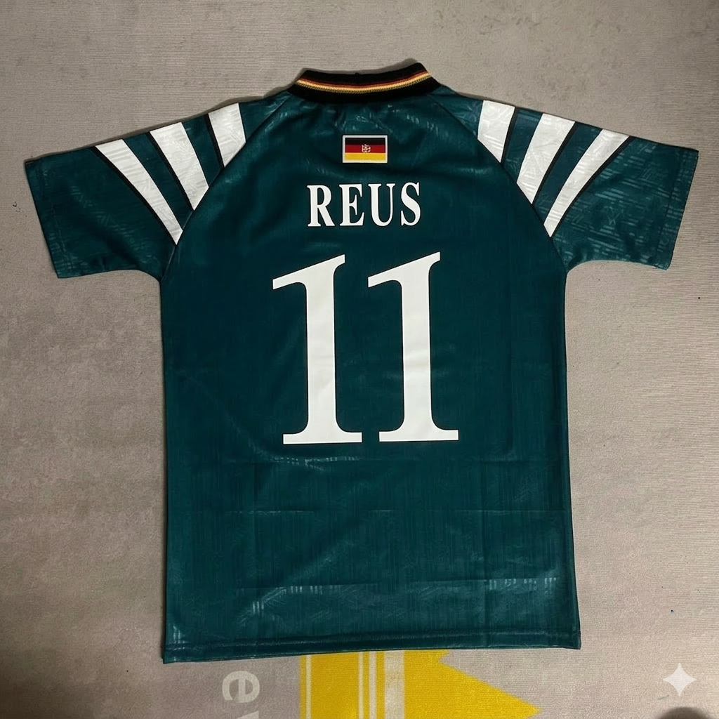 Marco Reus Germany Deutschland Retro Football Jersey – Back View