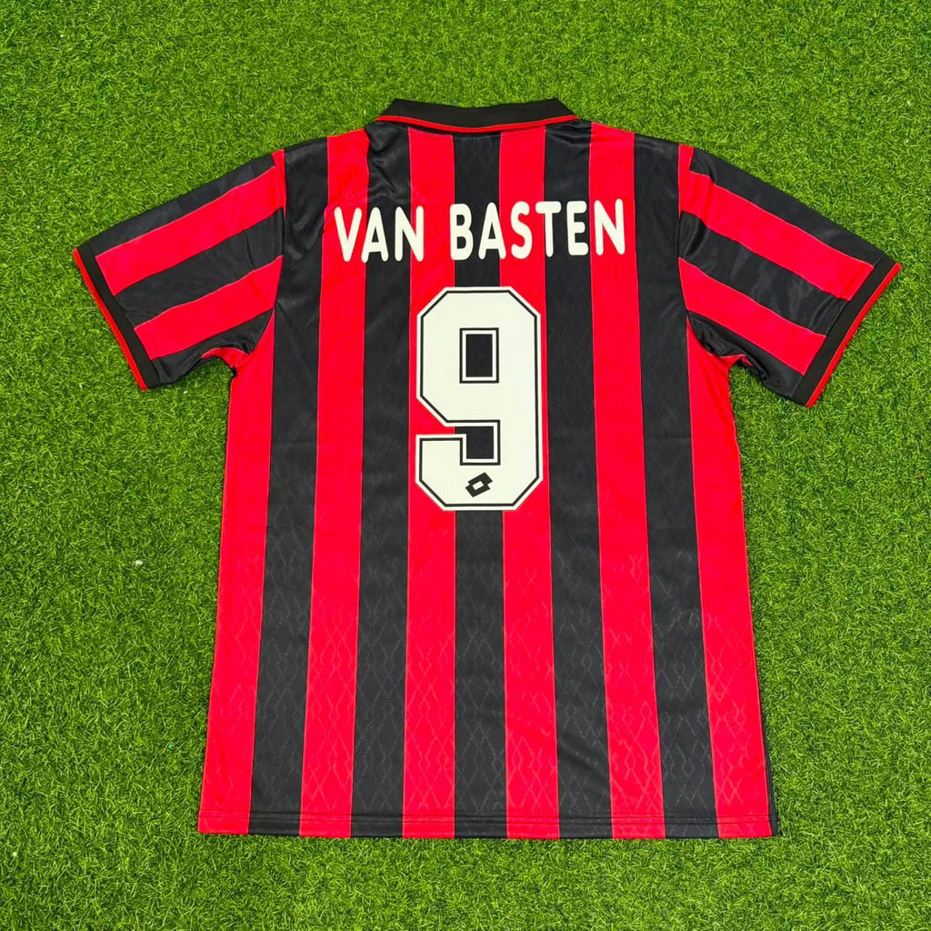 AC Milan 1994/1995 Retro Football Jersey – Marco Van Basten – Back View