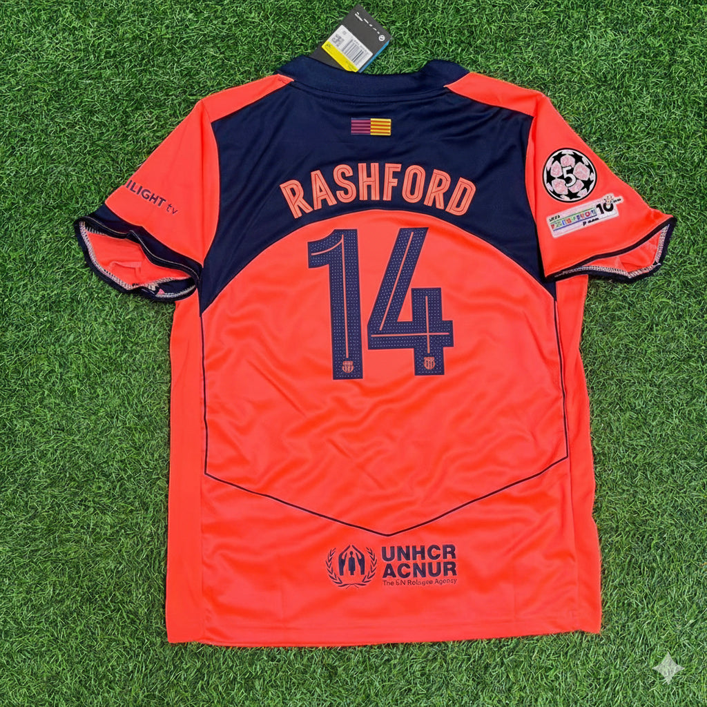 Barcelona 2025/2026 Season Kit Jersey – Marcus Rashford – Back View