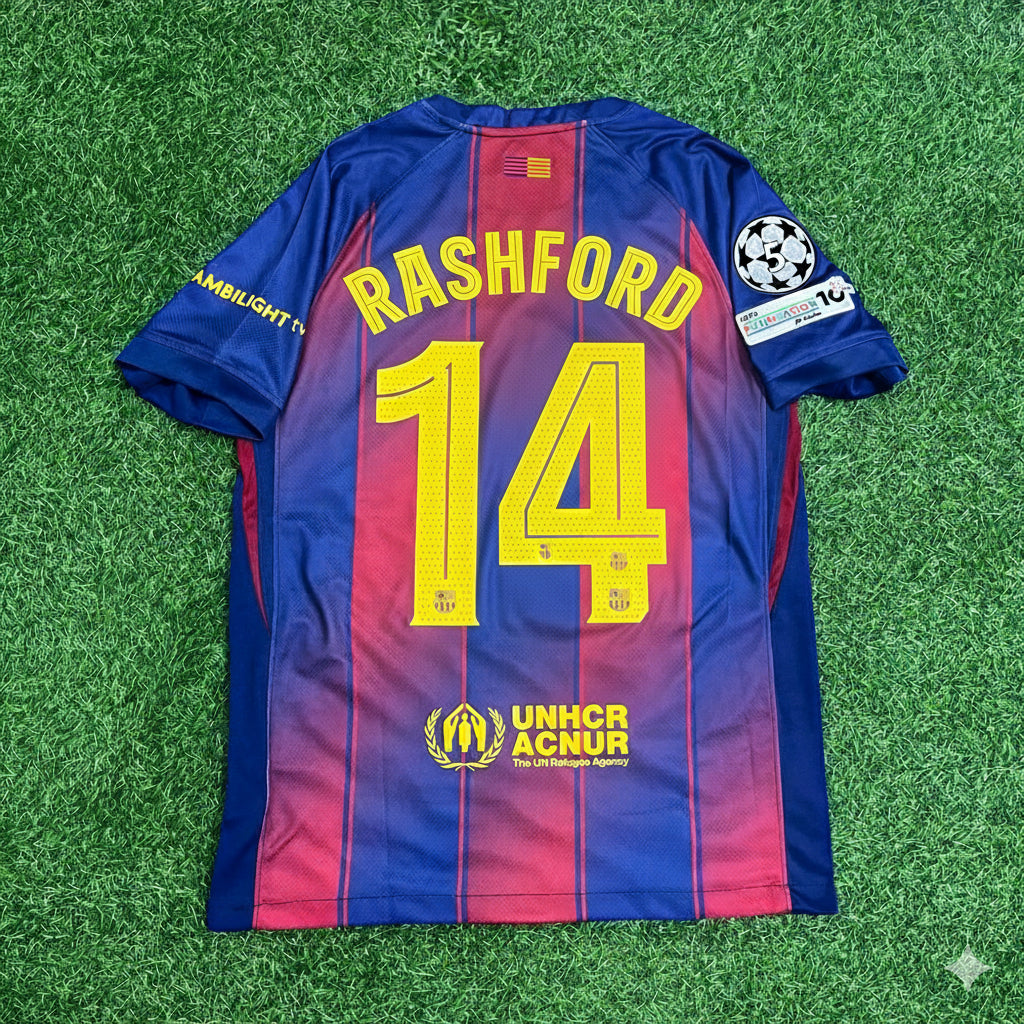 Barcelona 2025/2026 Season Kit Jersey – Marcus Rashford – Back View