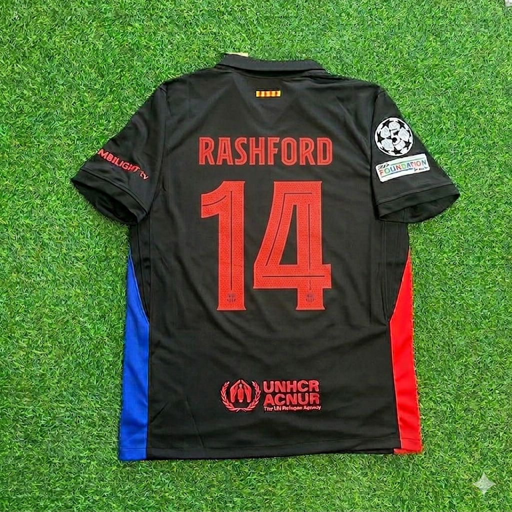 Barcelona Jersey – Marcus Rashford #14 – Back View