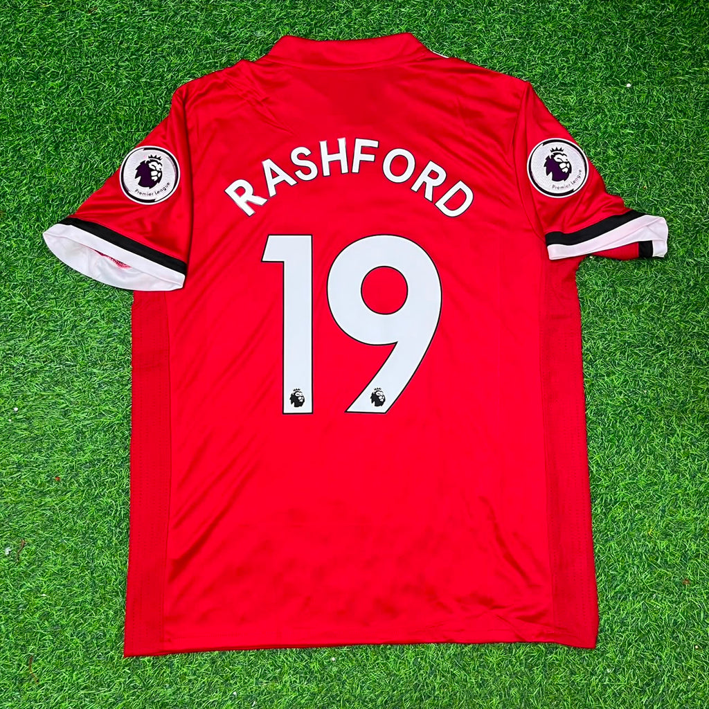 Marcus Rashford Manchester United 2017/2018 Football Jersey – Back View