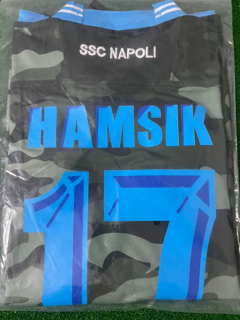 Marek Hamsik 17 – Napoli 2013-14 Retro Kit Jersey – Detailed View
