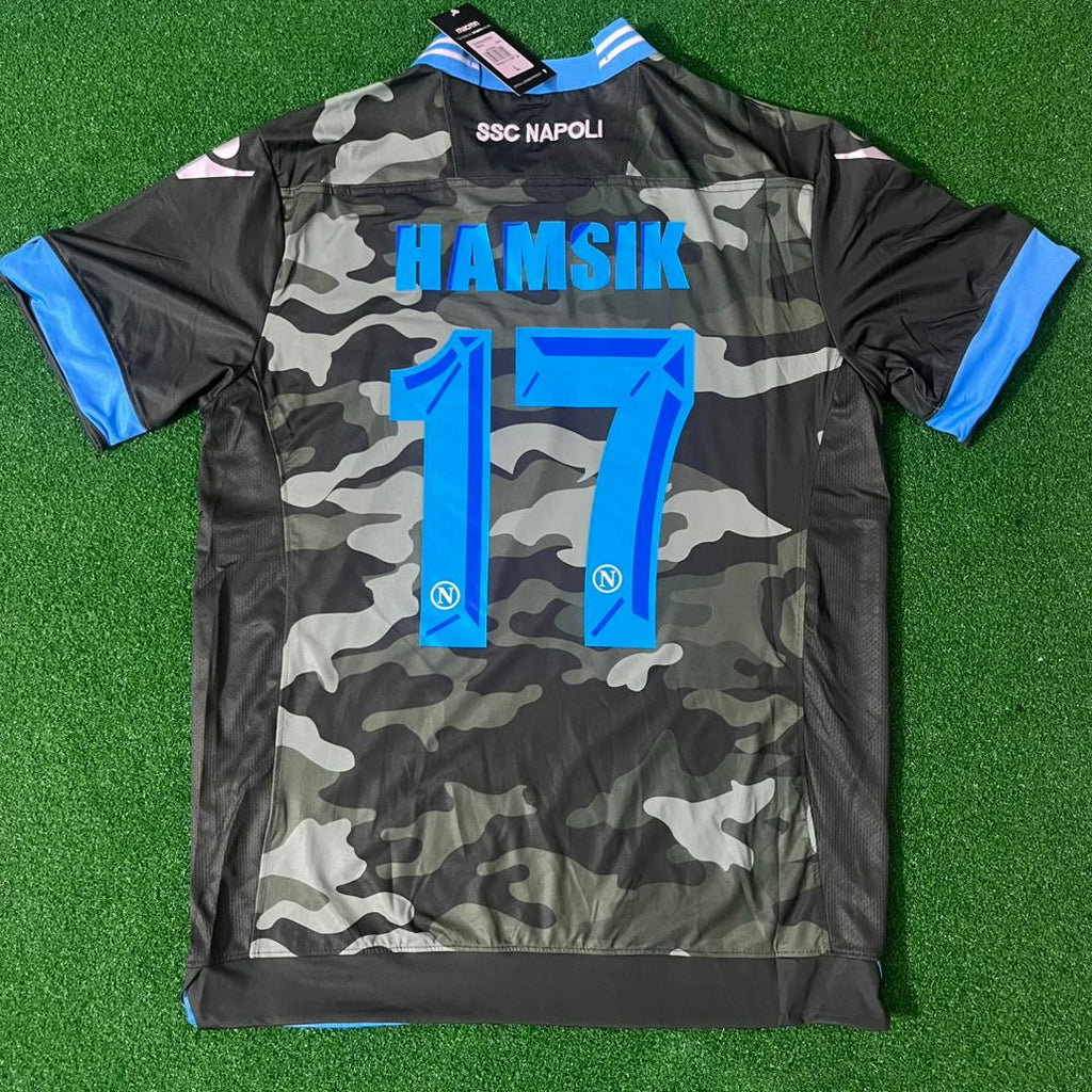 Marek Hamsik 17 – Napoli 2013-14 Retro Kit Jersey – Back View