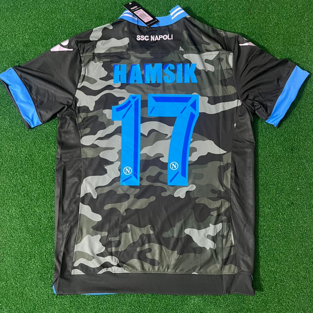 Marek Hamsik 17 – Napoli 2013-14 Retro Kit Jersey – Back View