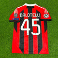2012/13 Mario Balotelli AC Milan Home Retro Football Jersey – Back View