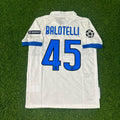 Inter 2009/2010 White Retro Football Jersey – Mario Balotelli – Back View