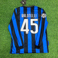 Mario Balotelli Inter Milan 2010 Champions League Final Retro Football Jersey – Back View