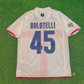 Mario Balotelli #45 Inter 2007- 2008 Season Away White Red Retro Jersey – Back View