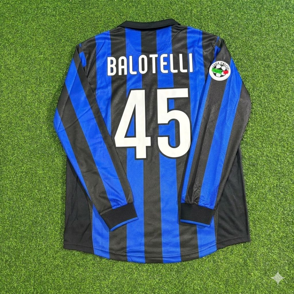 Mario Balotelli - Inter Retro Football Jersey – Back View