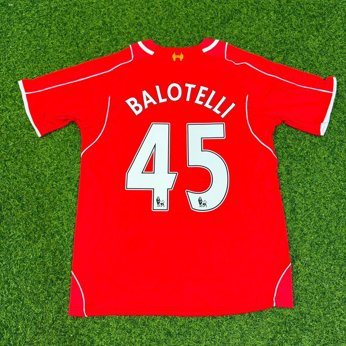 Liverpool 2014/15 Home Retro Kit Jersey – Mario Balotelli 45- – Back View