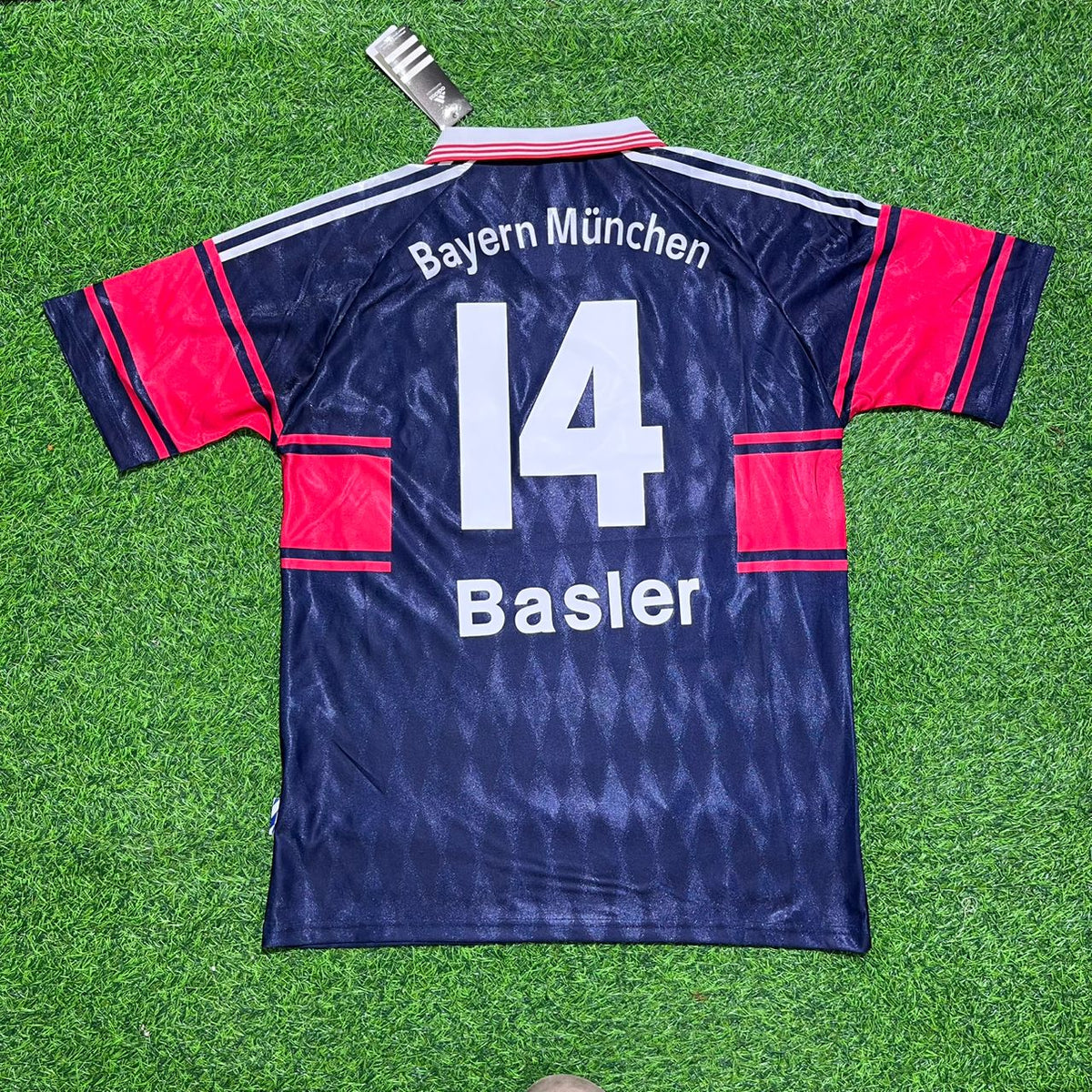 1997/99 Mario Basler 14 Bayern Munich Retro Football Jersey – Back View