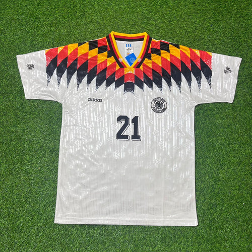 1994 Deutschland Weltmeisterschaft Retro Football Jersey – Mario Basler – Front View