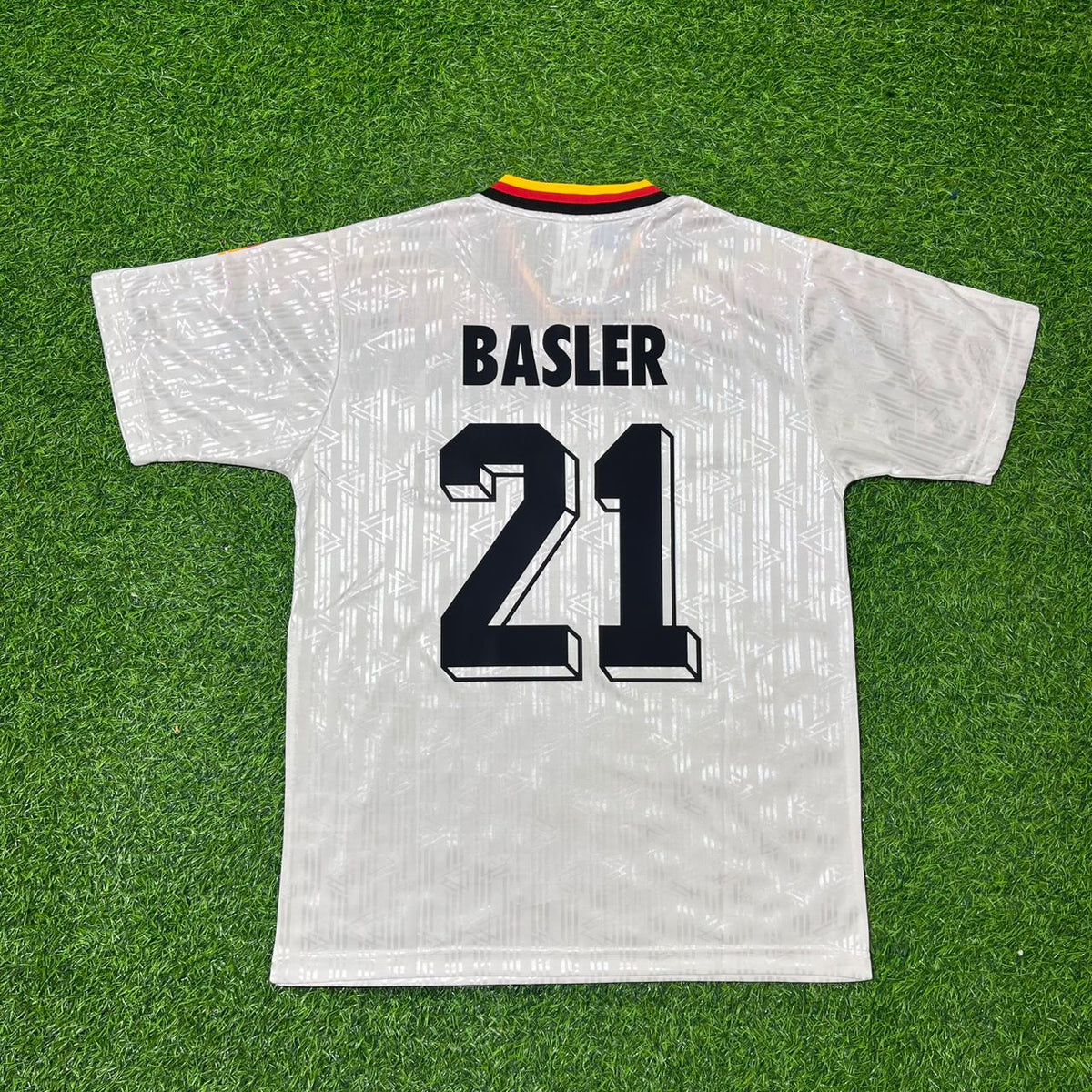 1994 Mario Basler Deutschland World Cup Retro Football Jersey – Back View