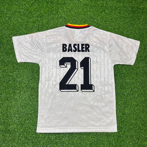 1994 Deutschland Weltmeisterschaft Retro Football Jersey – Mario Basler – Back View