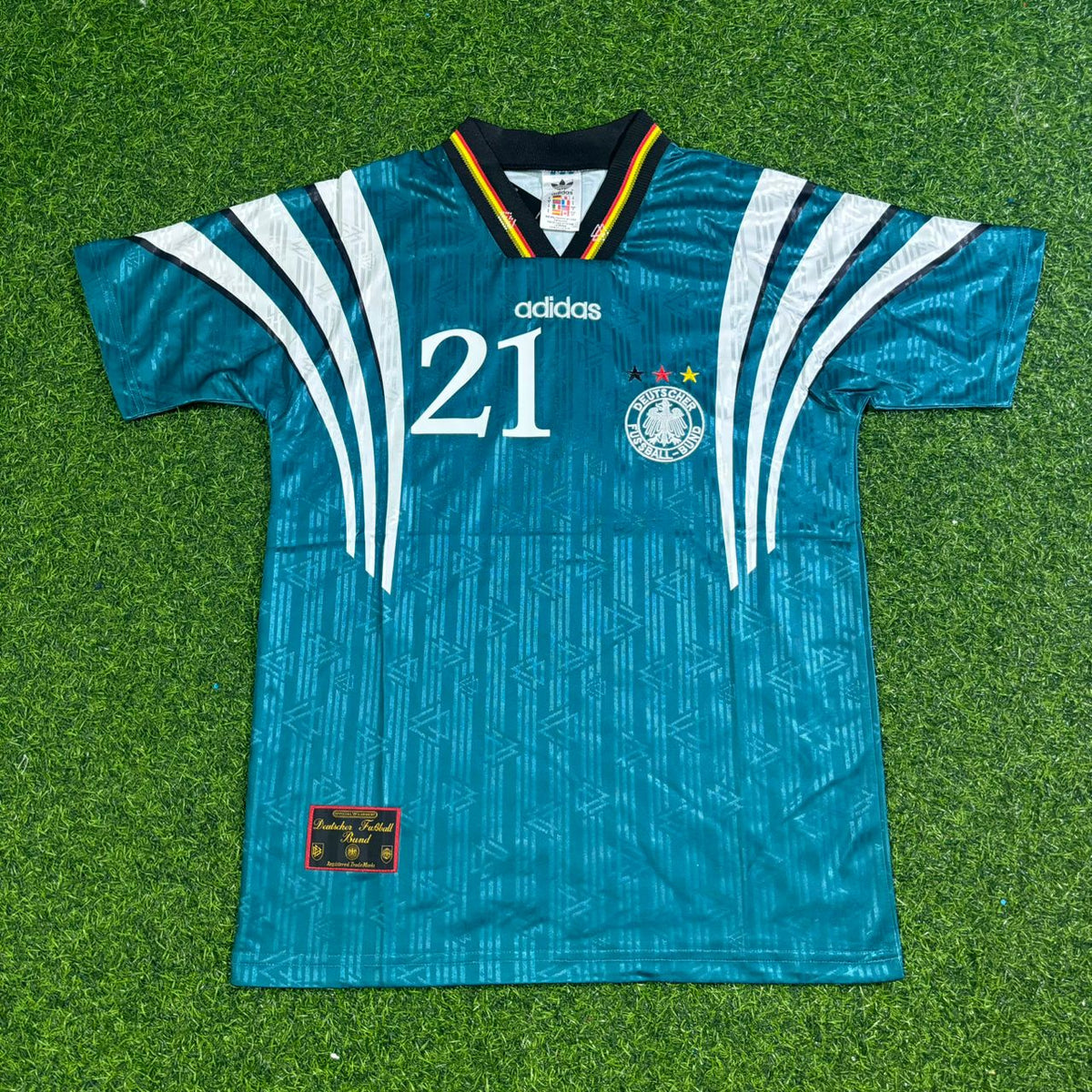 Mario Basler Deutschland Germany Retro Fussballtrikot Jersey – Front View