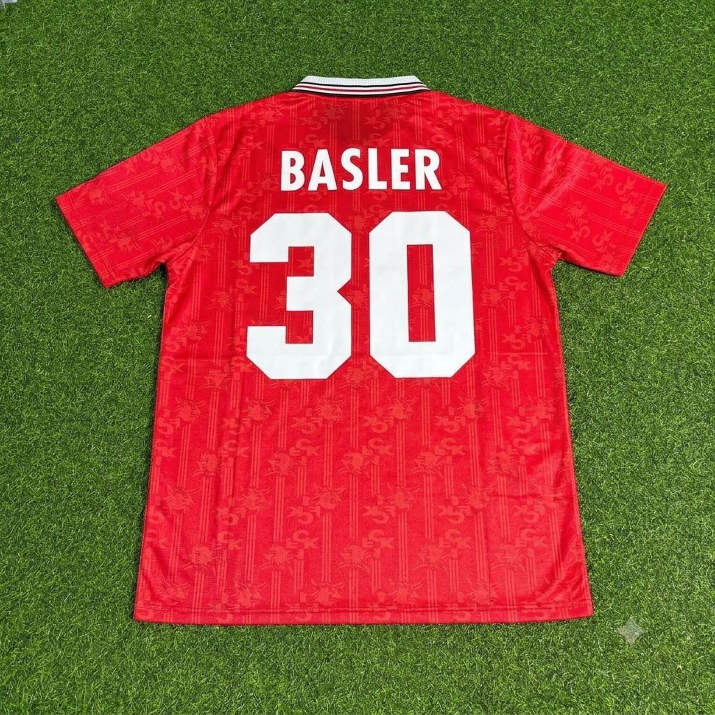 Mario Basler FC Kaiserslautern Commemorative Retro Fußballtrikot Jersey – Back View