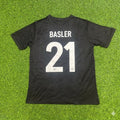 Mario Basler Germany 125 Years Special Black Football Jersey – Back View