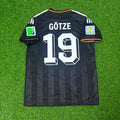 Mario Götze Germany 2014 World Cup Special Edition Black Retro Football Jersey – Back View
