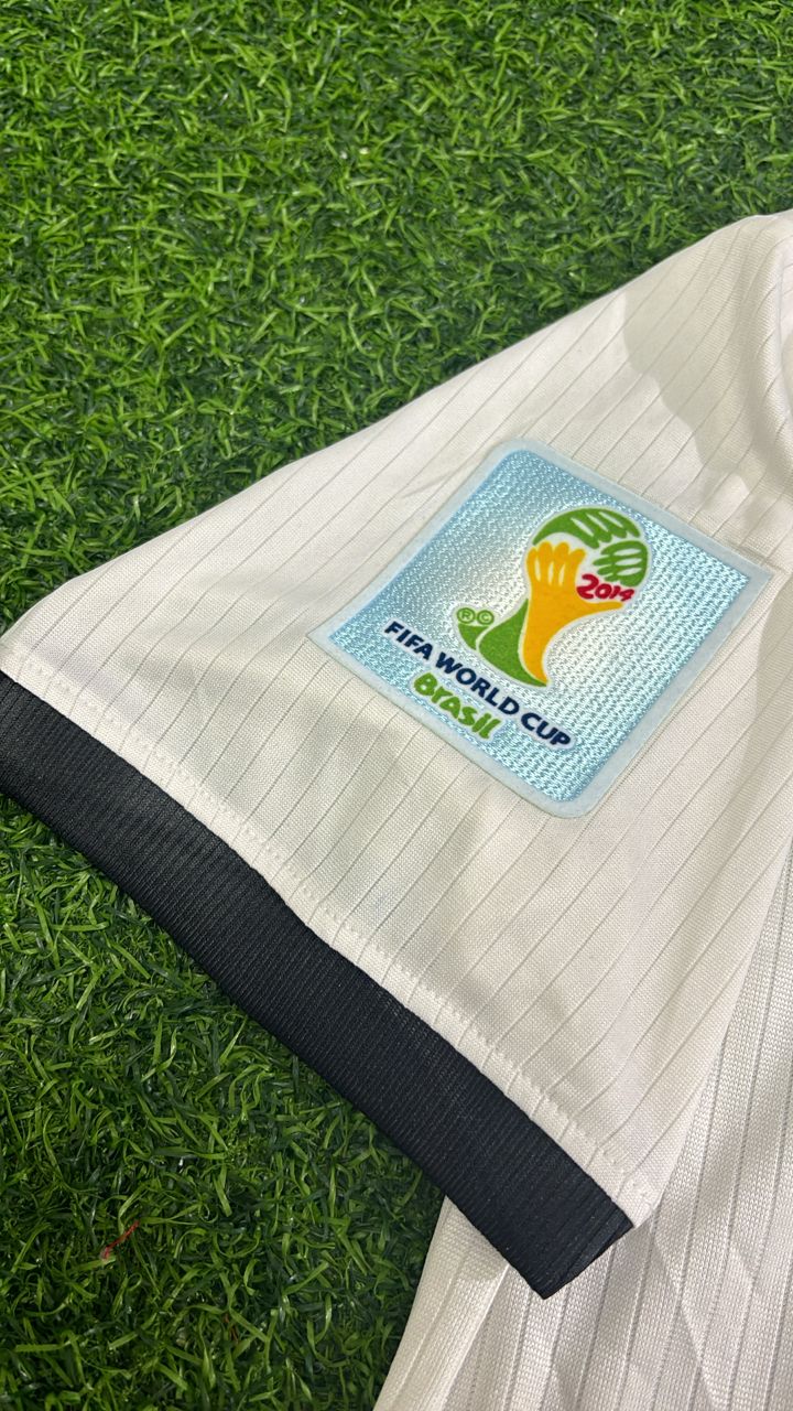 Germany 2014 World Cup Special Edition White Retro Football Jersey – Mario Götze – 4