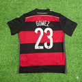 Mario Gomez Germany Deutschland 2014 World Cup Brazil Black Red Retro Jersey – Back View
