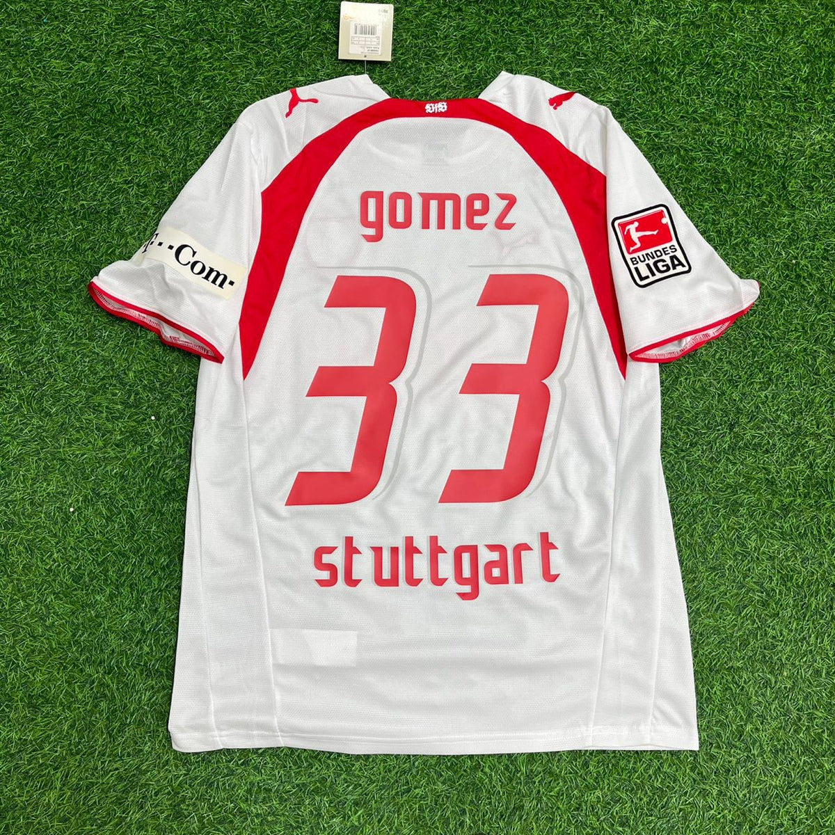Mario Gomez VfB Stuttgart 2006-07 Heimtrikot Retro Football Jersey – Back View