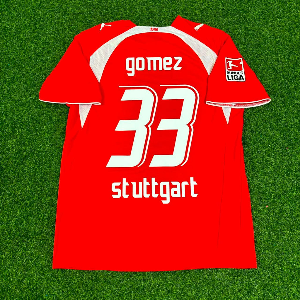 Mario Gomez VfB Stuttgart 2006-07 Auswärtstrikot Retro Football Jersey – Back View