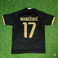 Mario Mandžukić 17- Juventus Retro Black Football Jersey – Back View