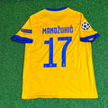 Mario Mandzukic Juventus 2017-2018 Yellow Retro Football Jersey – Back View