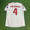 Mark Van Bommel #4 Milan 2011-2012 White Away Retro Football Jersey – Back View