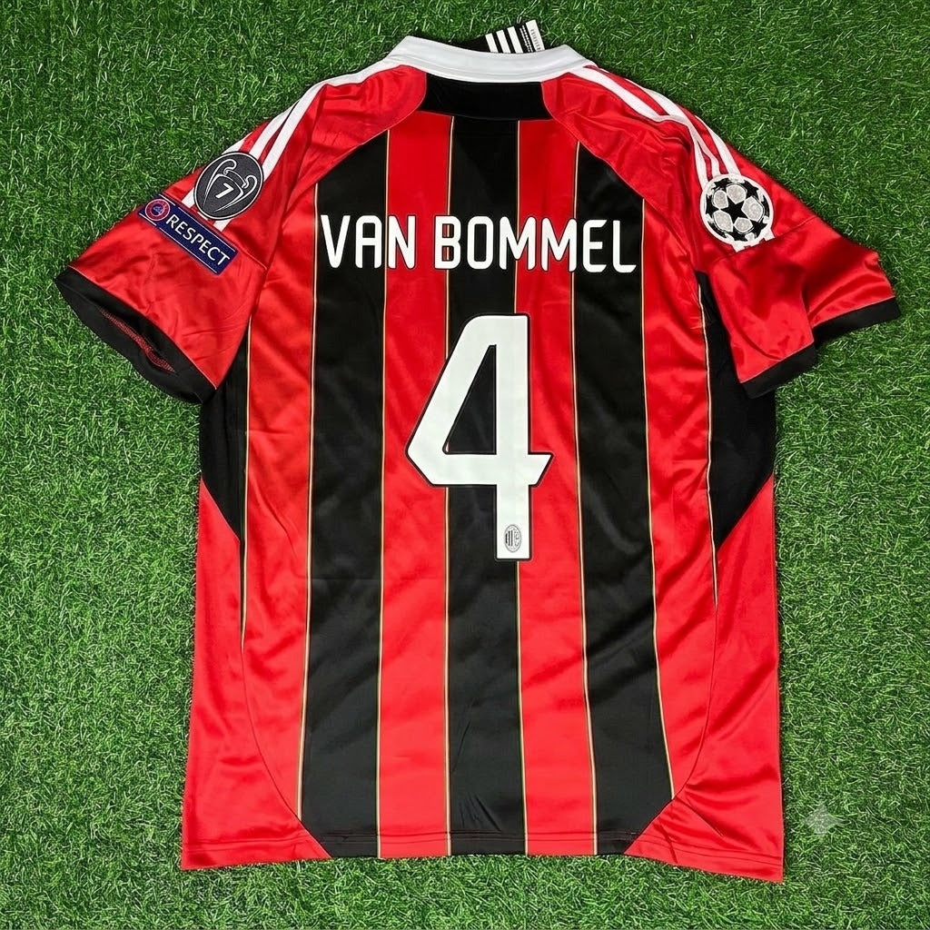 Mark van Bommel AC Milan Home Retro Football Jersey – Back View