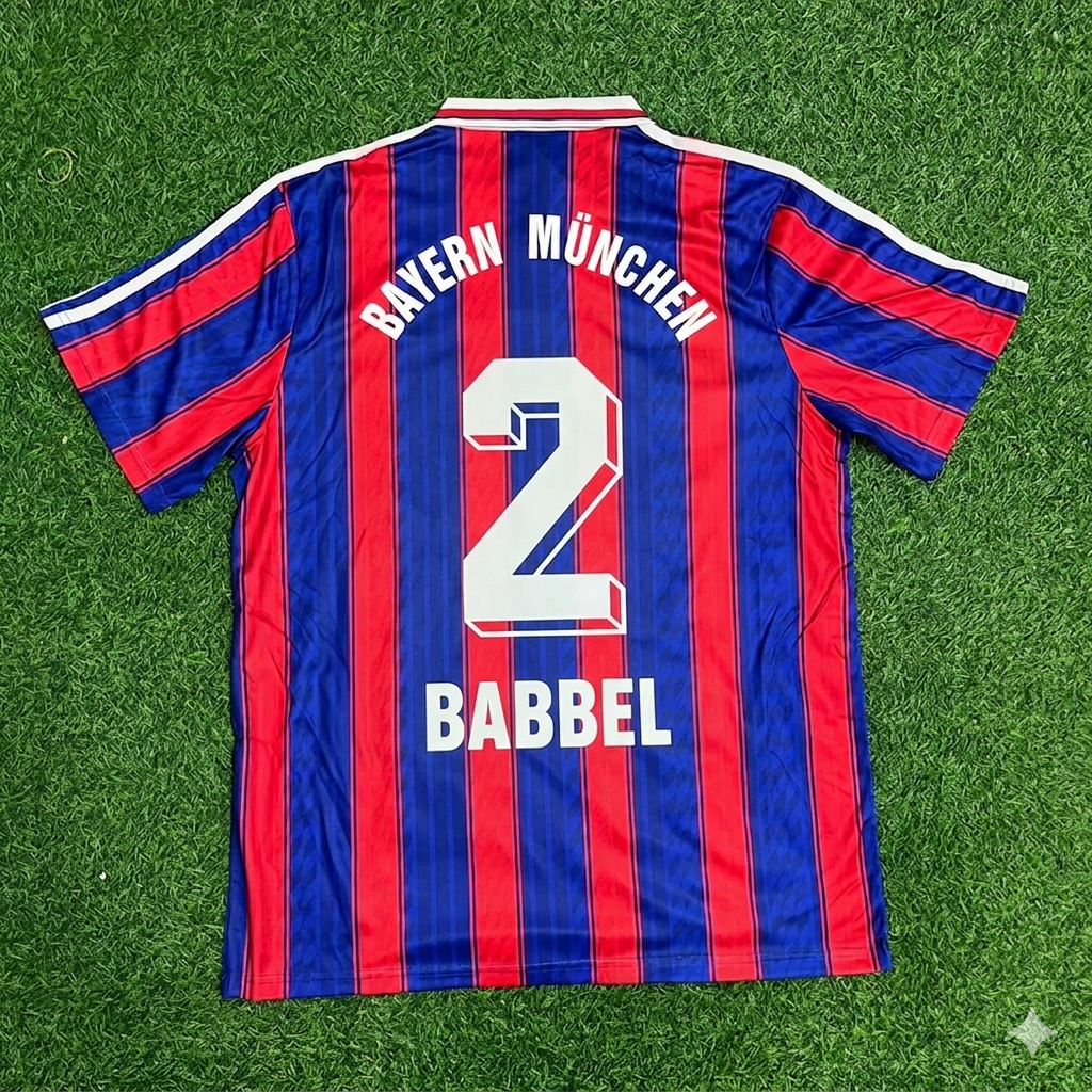 1995 Markus Babbel Bayern München 1997 Retro Football Jersey – Back View