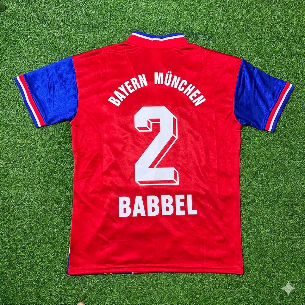 1993 Markus Babbel Bayern München 1995 Retro Fußballtrikot Kit Jersey – Back View