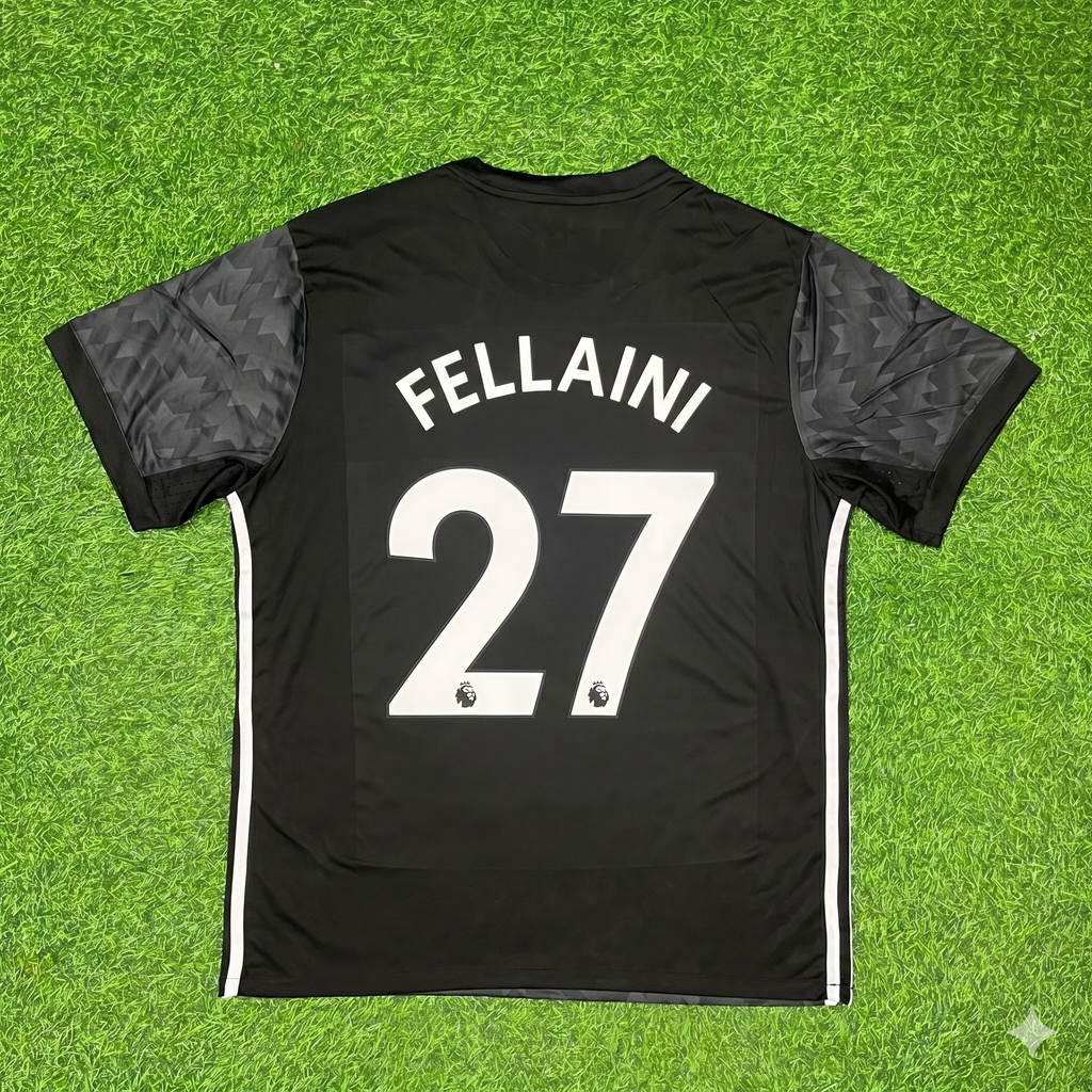 Manchester United 2017-2018 Black Retro Football Jersey – Marouane Fellaini – Back View