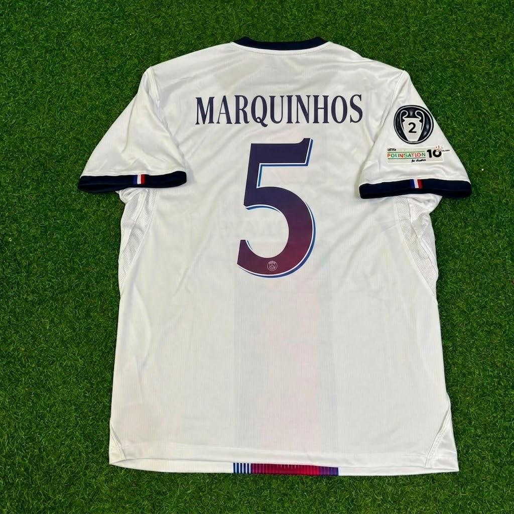 Marquinhos White Jersey – Back View