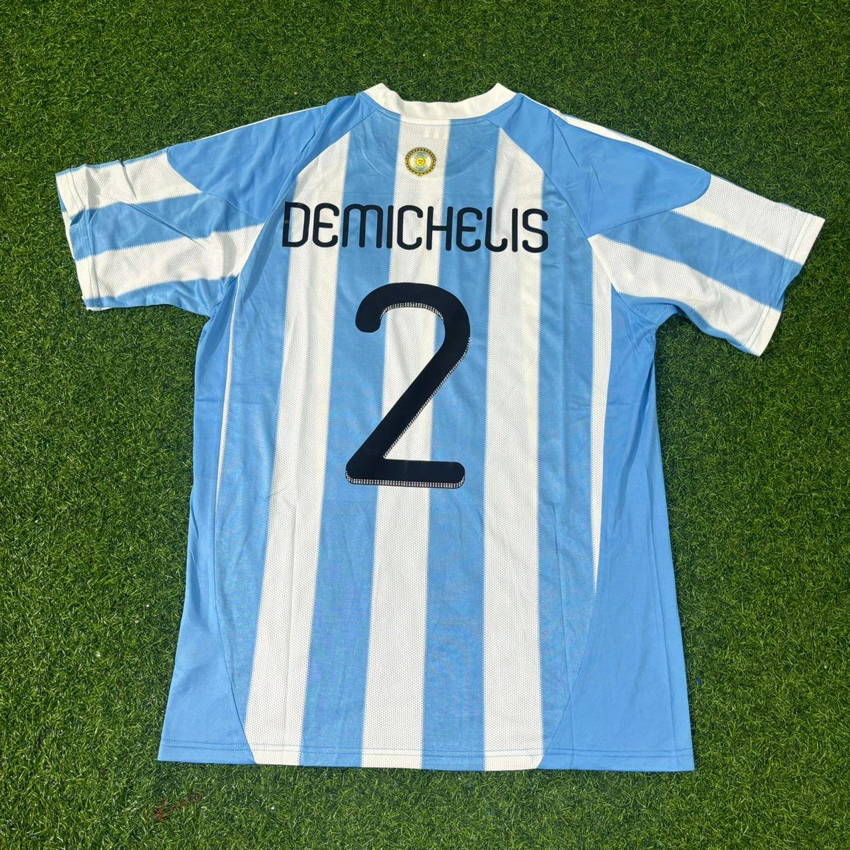 2010 Argentina World Cup Martín Demichelis 2- Retro Football Jersey – Back View