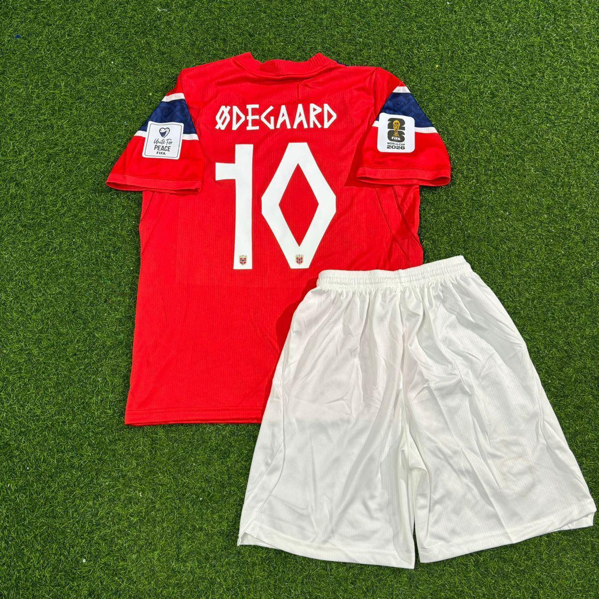 Martin Odegaard Norway 2026 World Cup Kids Football Jersey – Back View