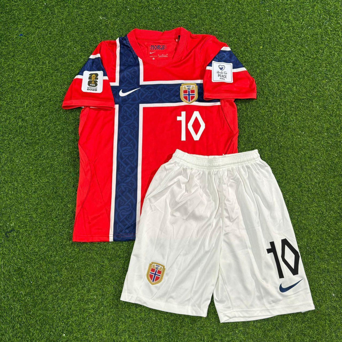 Martin Odegaard Norway 2026 World Cup Kids Football Jersey – Front View