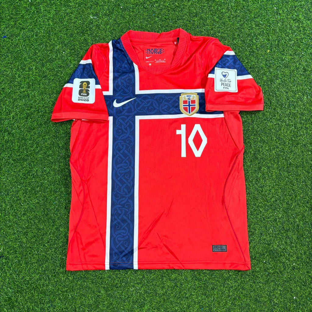 Martin Ødegaard Norway 2026 World Cup New Season Red Football Jersey – Front View