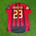 AC Milan 2004 2005 Home Retro Football Jersey – Massimo Ambrosini #23 – Back View