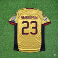 AC Milan Gold Retro Jersey – Massimo Ambrosini #23 – Back View